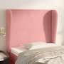 Voir la diapositive 1 : VIDAXL Tete de lit avec oreilles Rose 103x23x118/128 cm Velours