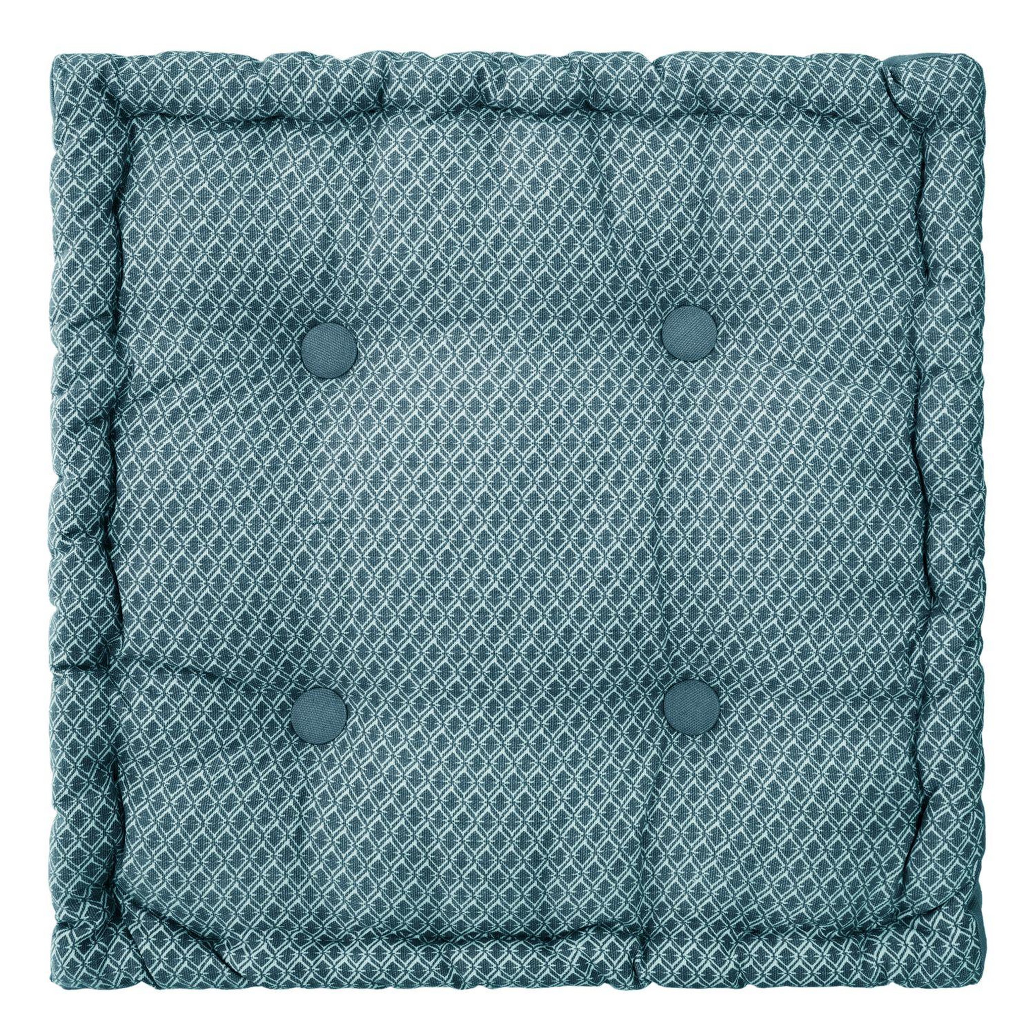 Voir la diapositive 1 : ATMOSPHERA Coussin de sol carré en coton à motif otto