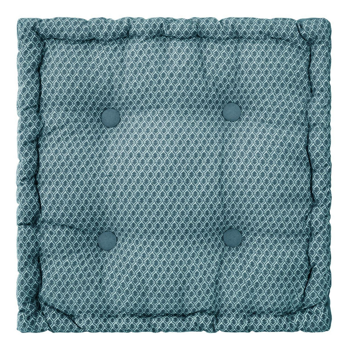 ATMOSPHERA Coussin de sol carré en coton à motif Otto