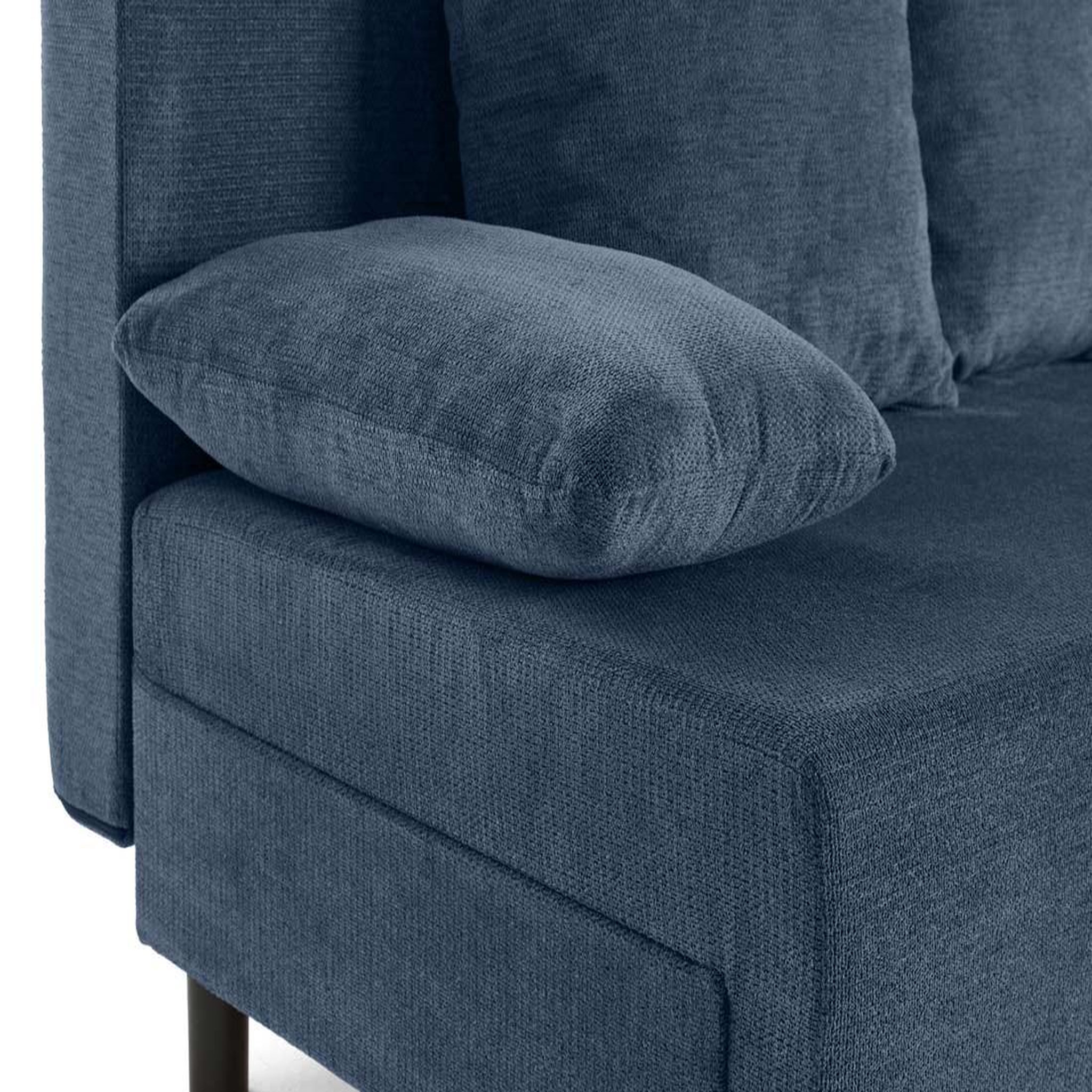 Voir la diapositive 5 : BEST MOBILIER Gloria - canapé d'angle réversible 4 places convertible avec coffre en tissu texturé