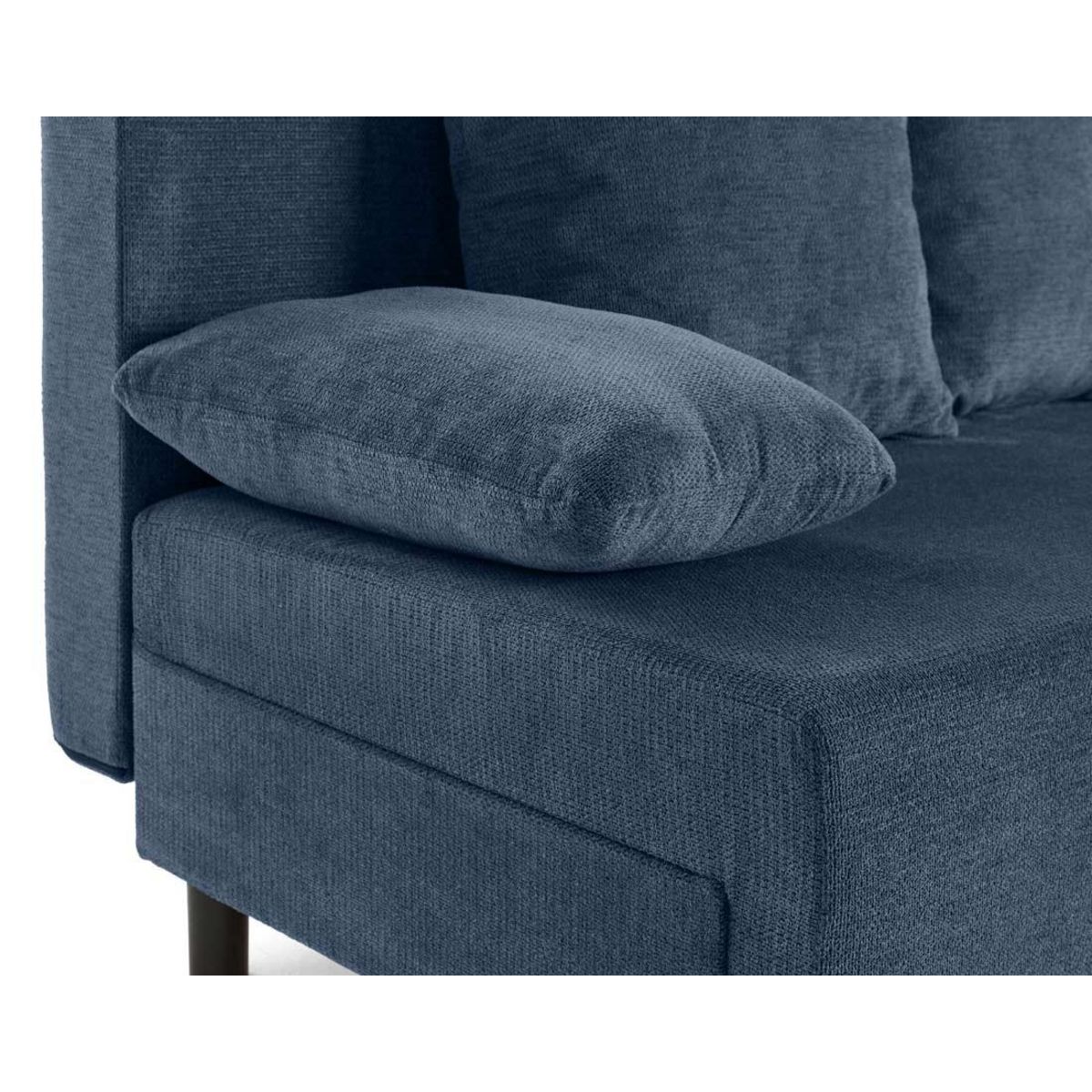 BEST MOBILIER Gloria - canapé d'angle réversible 4 places convertible avec coffre en tissu texturé