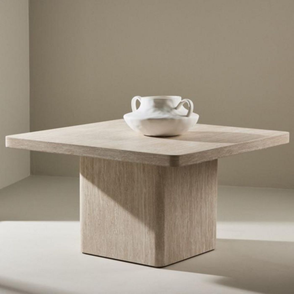 Paris Prix Table Basse Effet Travertin  Qvart  80cm Beige