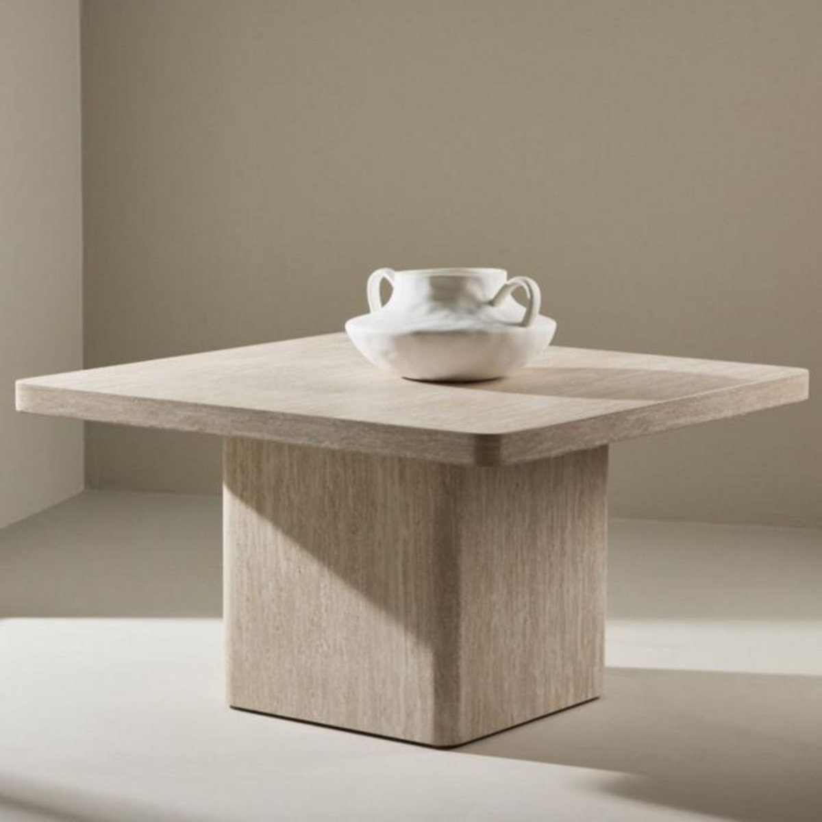 Paris Prix Table Basse Effet Travertin  Qvart  80cm Beige