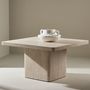 Voir la diapositive 4 : Paris Prix Table Basse Effet Travertin  Qvart  80cm Beige