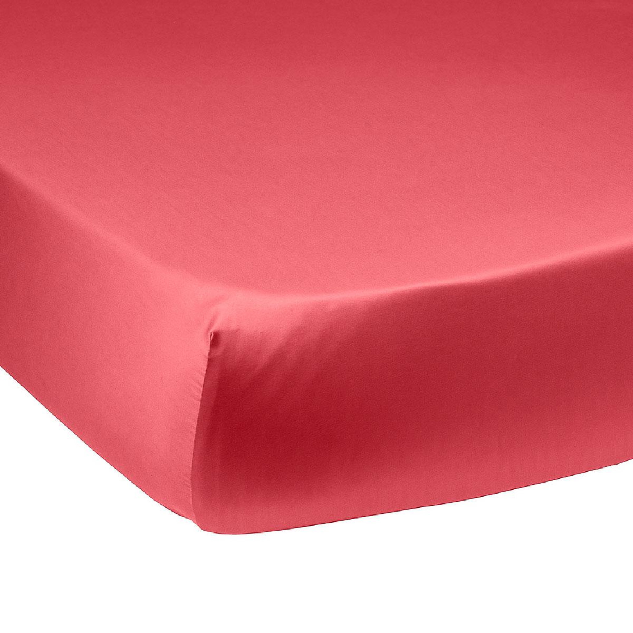 Voir la diapositive 1 : DODO Drap housse harmonie satin de coton coloris pastèque
