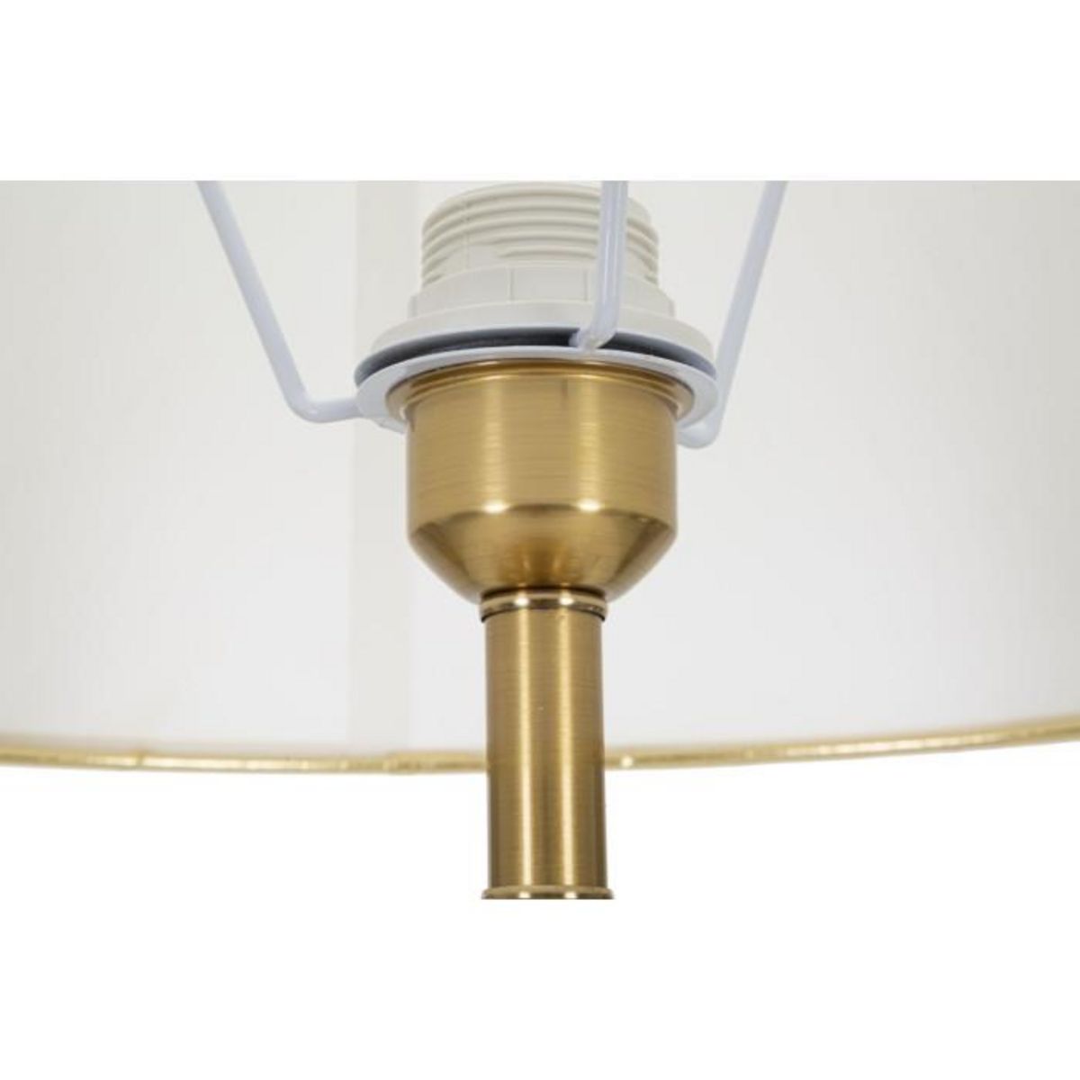 Paris Prix Lampadaire en Métal  Whity  160cm Blanc & Or