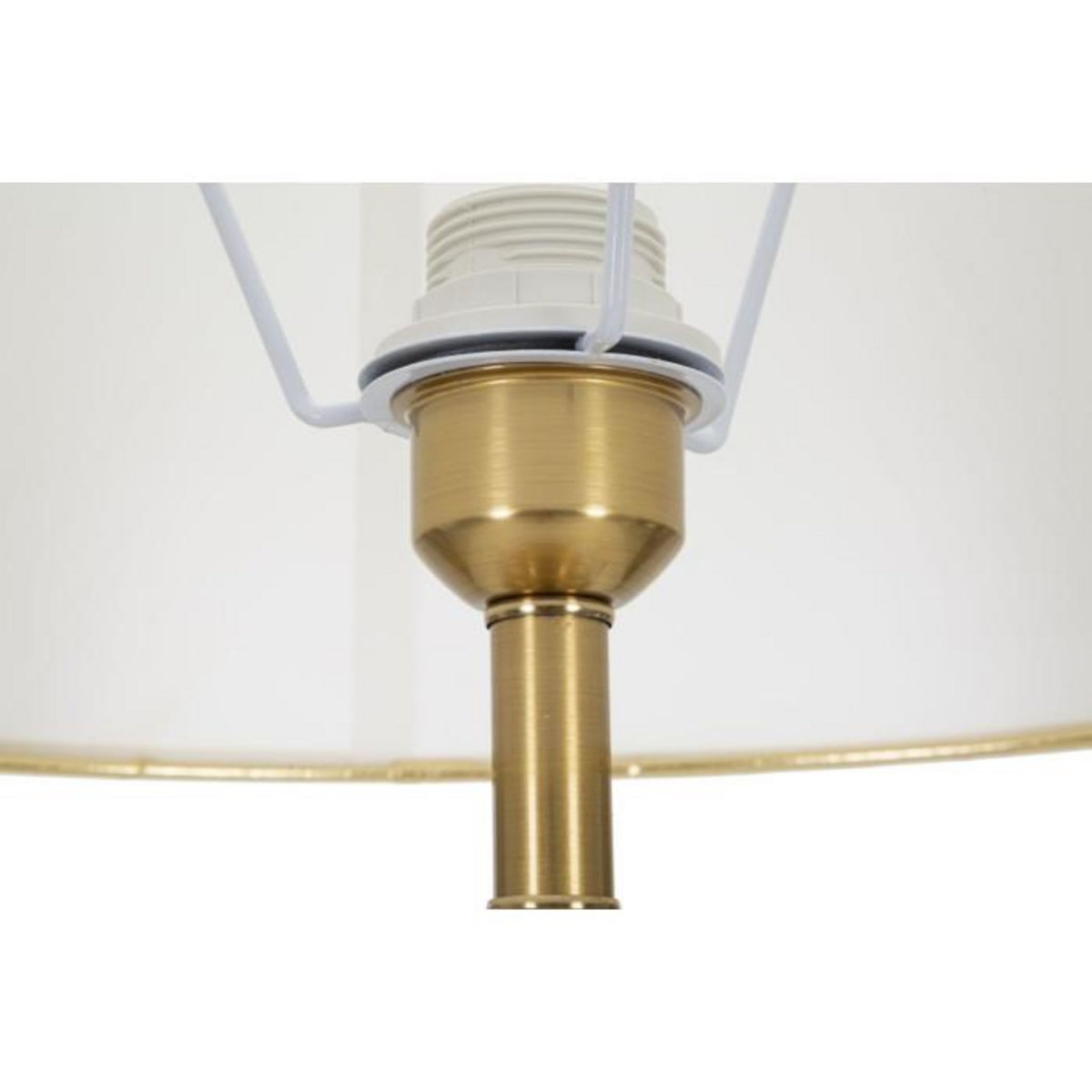 Paris Prix Lampadaire en Métal  Whity  160cm Blanc & Or