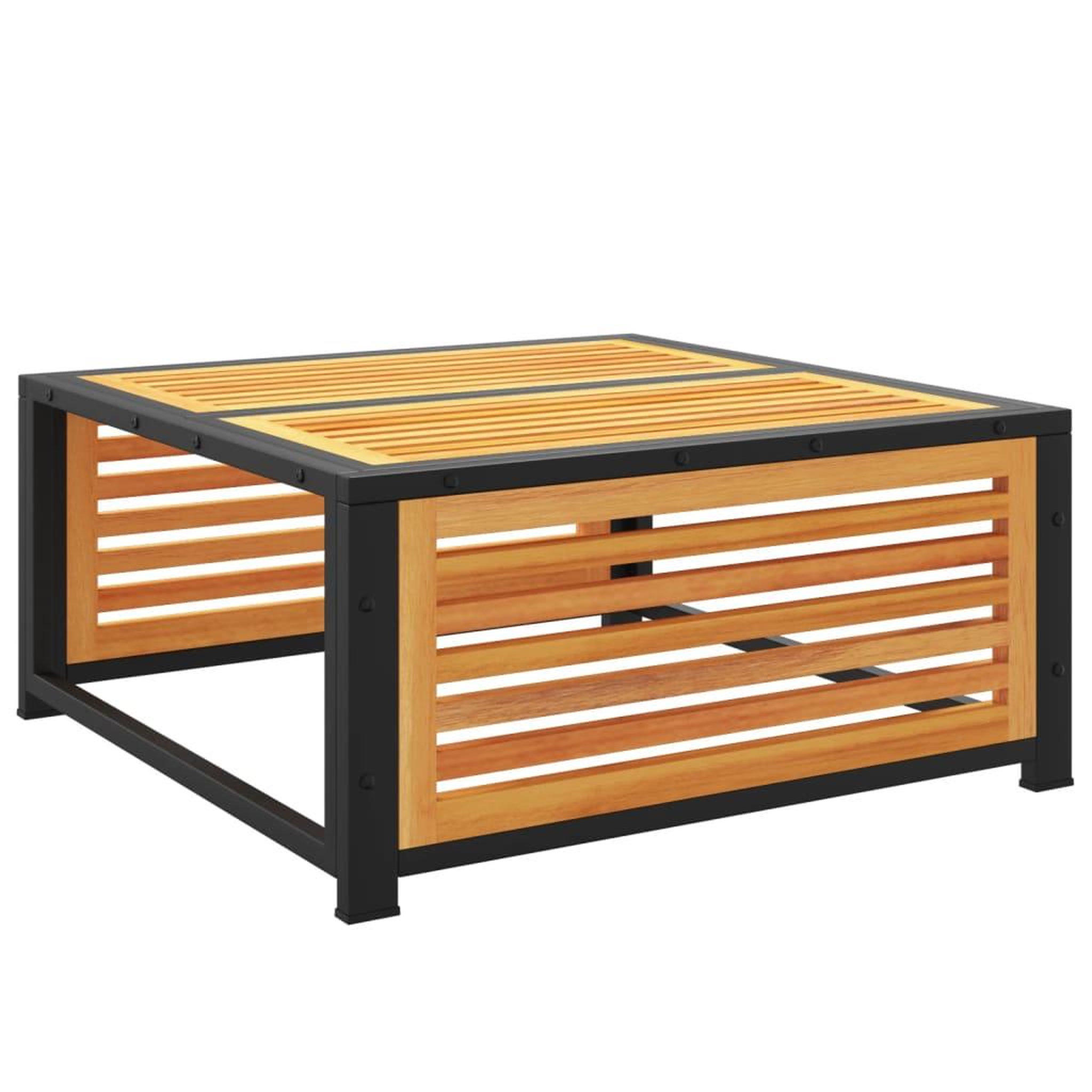 Voir la diapositive 2 : VIDAXL Table de jardin 68x68x30 cm bois massif d'acacia