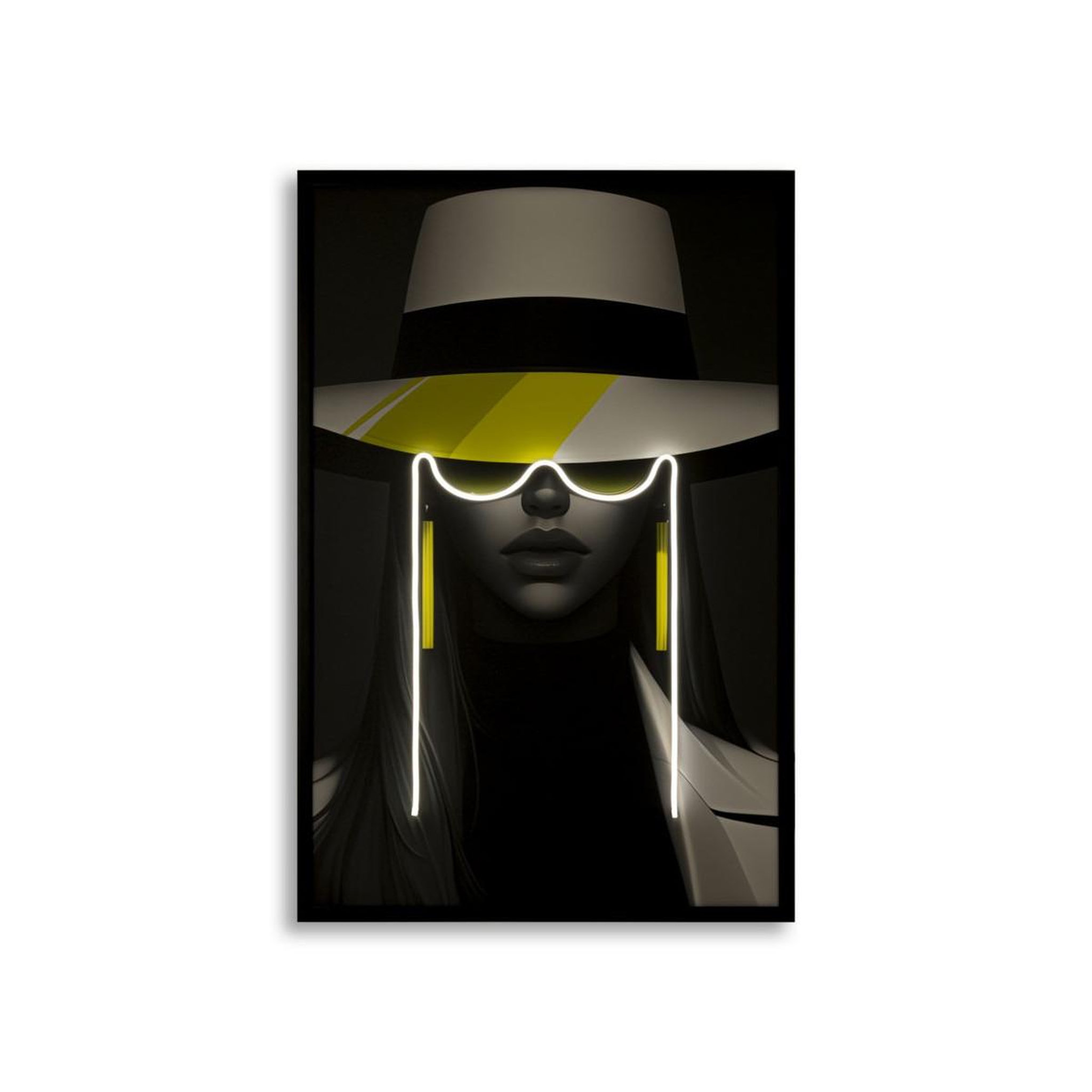 Voir la diapositive 2 : Paris Prix Tableau imprimé à led  margot  80x120cm multicolore