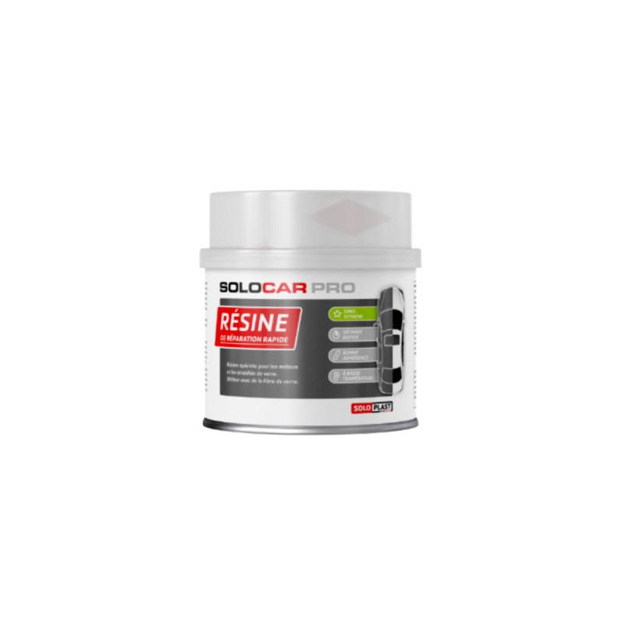 Soloplast Résine de réparation rapide solocar pro avec durcisseur 500g