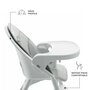Voir la diapositive 3 : KINDERKRAFT Chaise haute bebe pliante avec ceinture 5 points