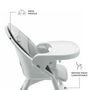 Voir la diapositive 3 : KINDERKRAFT Chaise haute bebe pliante avec ceinture 5 points