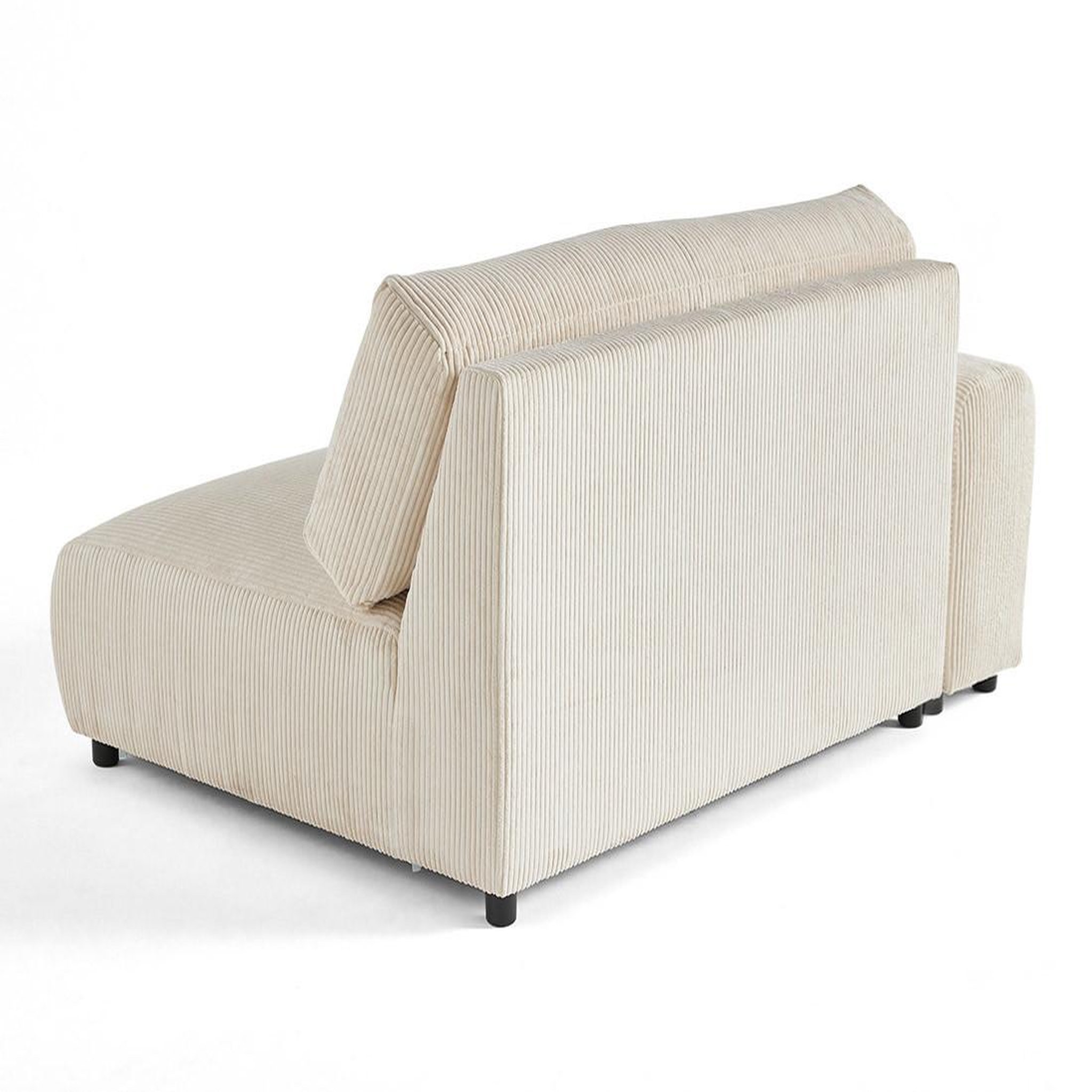 Voir la diapositive 4 : BEST MOBILIER Garance - module d'assise 3 places avec accoudoir gauche - en velours côtelé