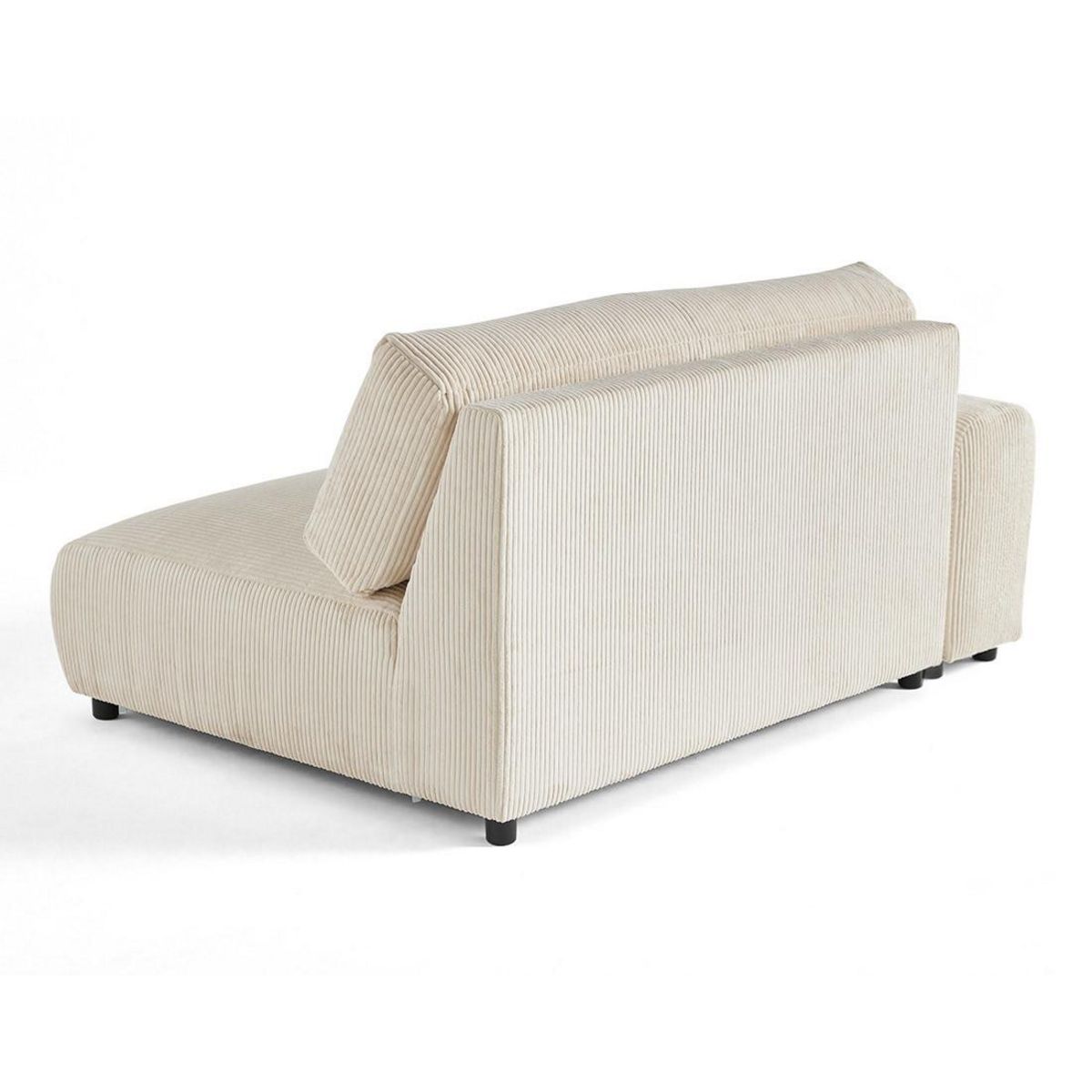 LISA DESIGN Garance - module d'assise 3 places avec accoudoir gauche - en velours côtelé