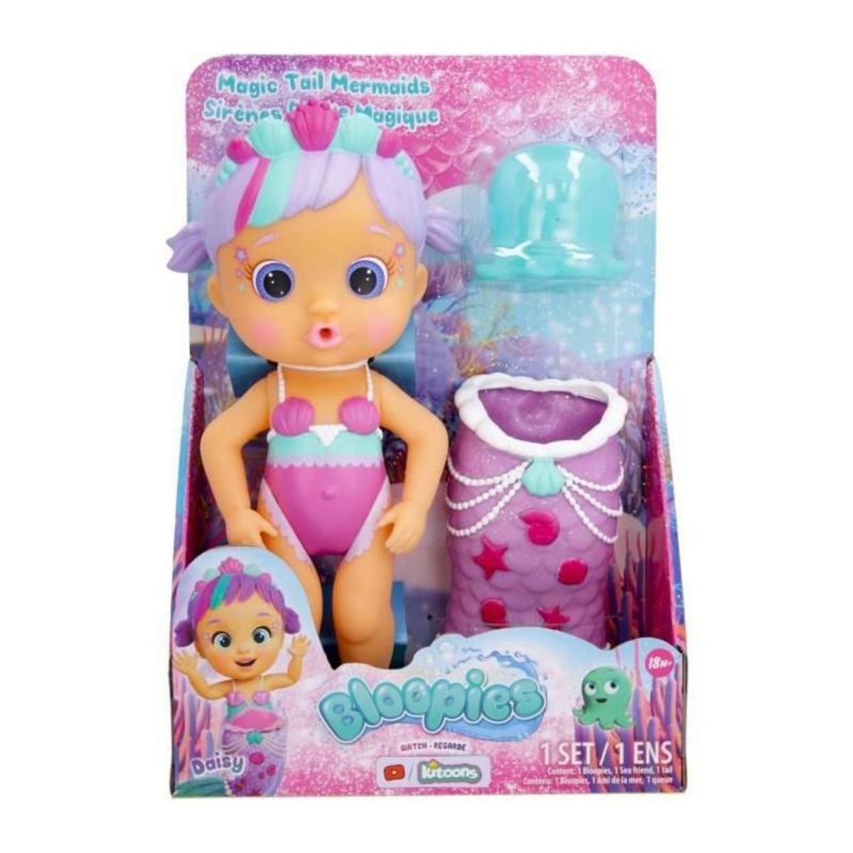 IMC Toys Poupée de bain Bloopies IMC TOYS - Mermaids Magic Tail Vague 2 - Daisy
