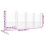 Voir la diapositive 6 : VIDAXL Panier de gabion en forme de U avec 5 poteaux Fer 500x20x200 cm
