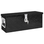 VIDAXL Boîte de rangement Noir 60x23,5x23 cm Aluminium