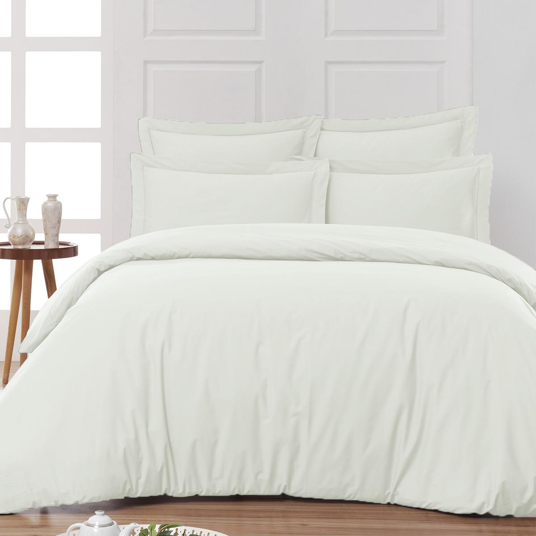 Voir la diapositive 2 : Sensei Maison Taie de traversin en percale de coton SOFT PERCALE - 45x185 cm