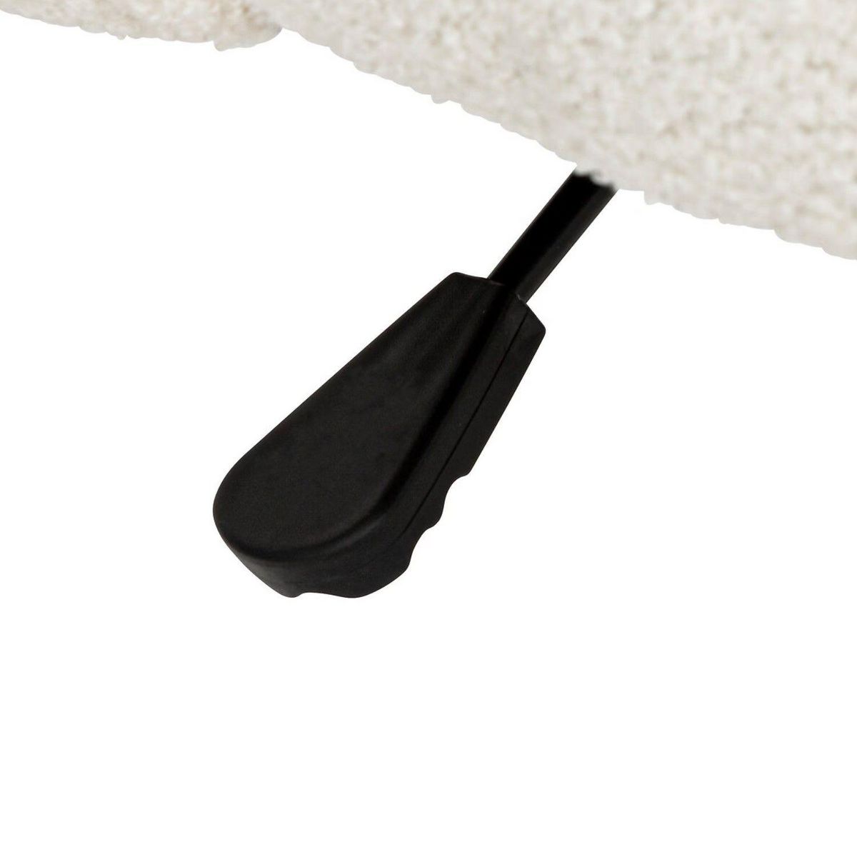 ATMOSPHERA Chaise de bureau à roulette en bouclette GEOS - Blanc