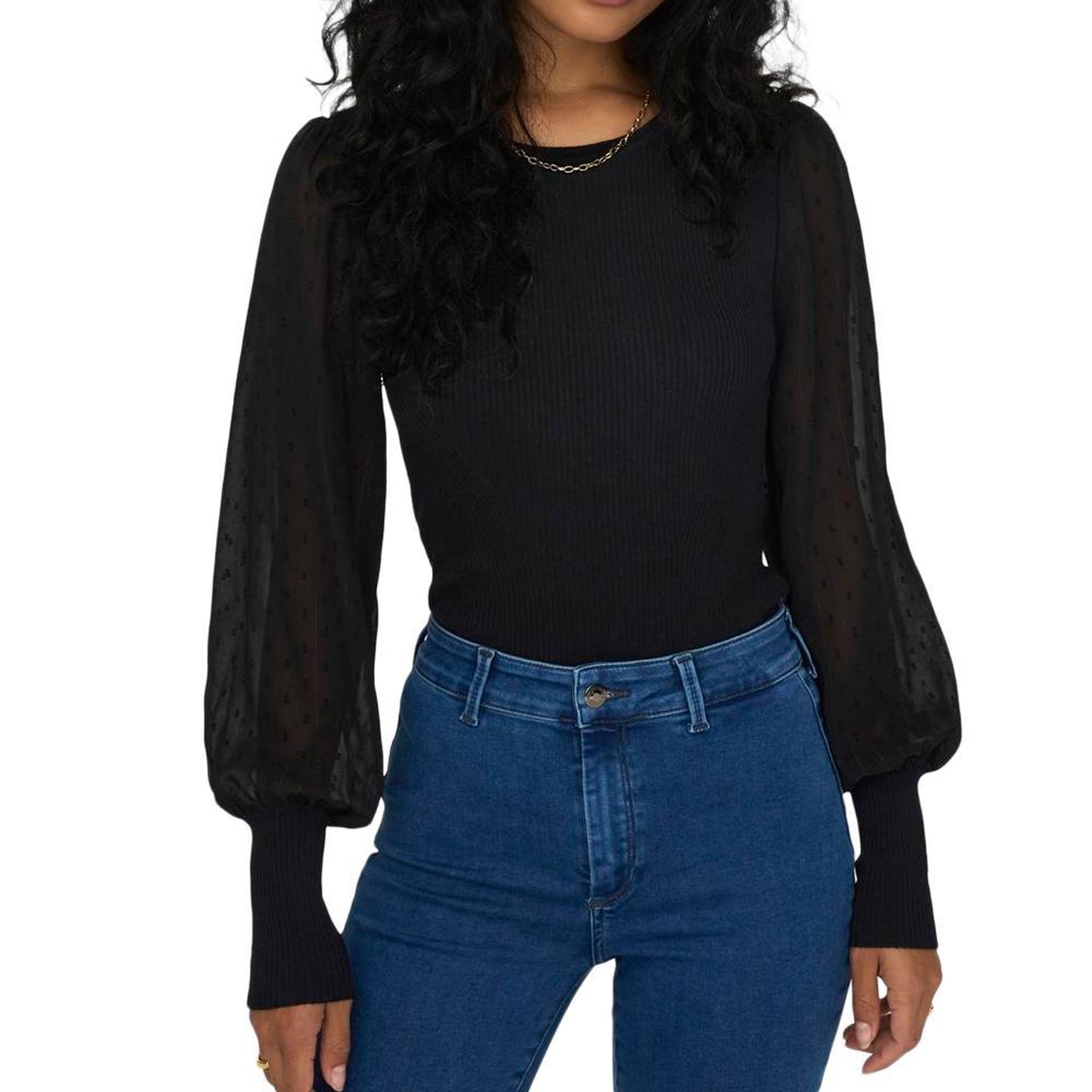 Voir la diapositive 1 : Only T Shirt Manches Longues  Femme Only Jasmine