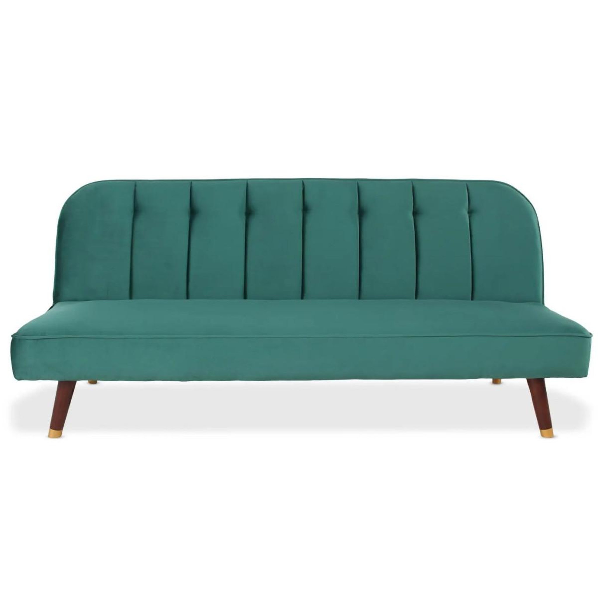 Voir la diapositive 2 : Paris Prix Canapé Convertible en Velours  Seattle  180cm Vert