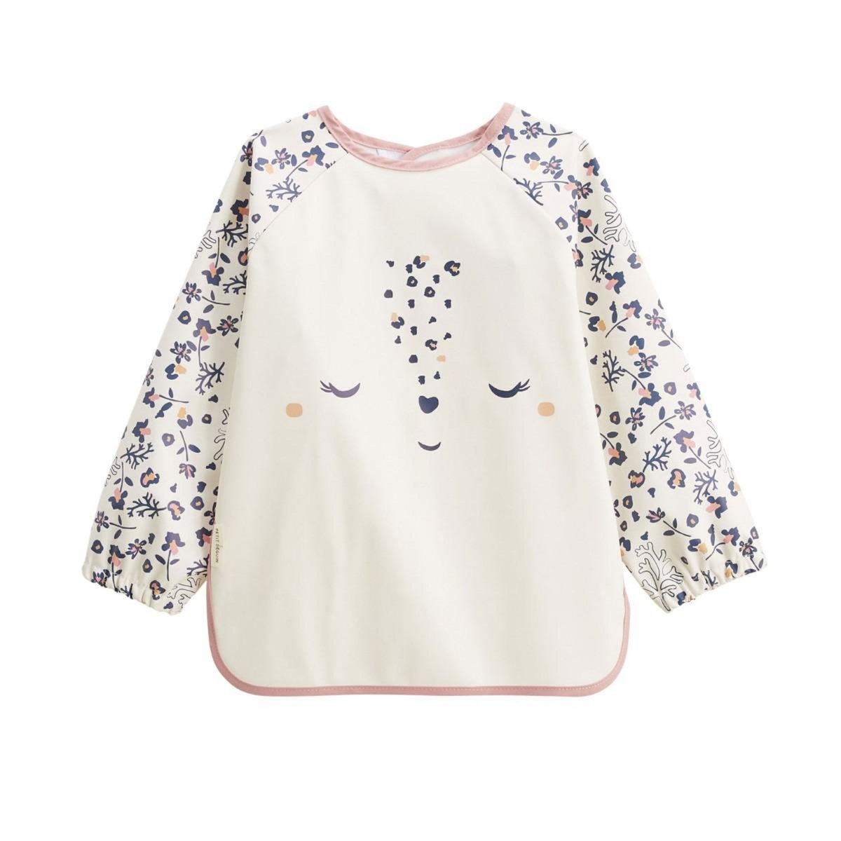 Petit Béguin Lot de 2 bavoirs tablier manches longues Céleste