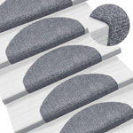 VIDAXL Tapis autoadhesifs de marches 10 pcs Gris clair 65x21x4 cm