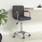 VIDAXL Chaise pivotante de bureau Gris fonce Tissu