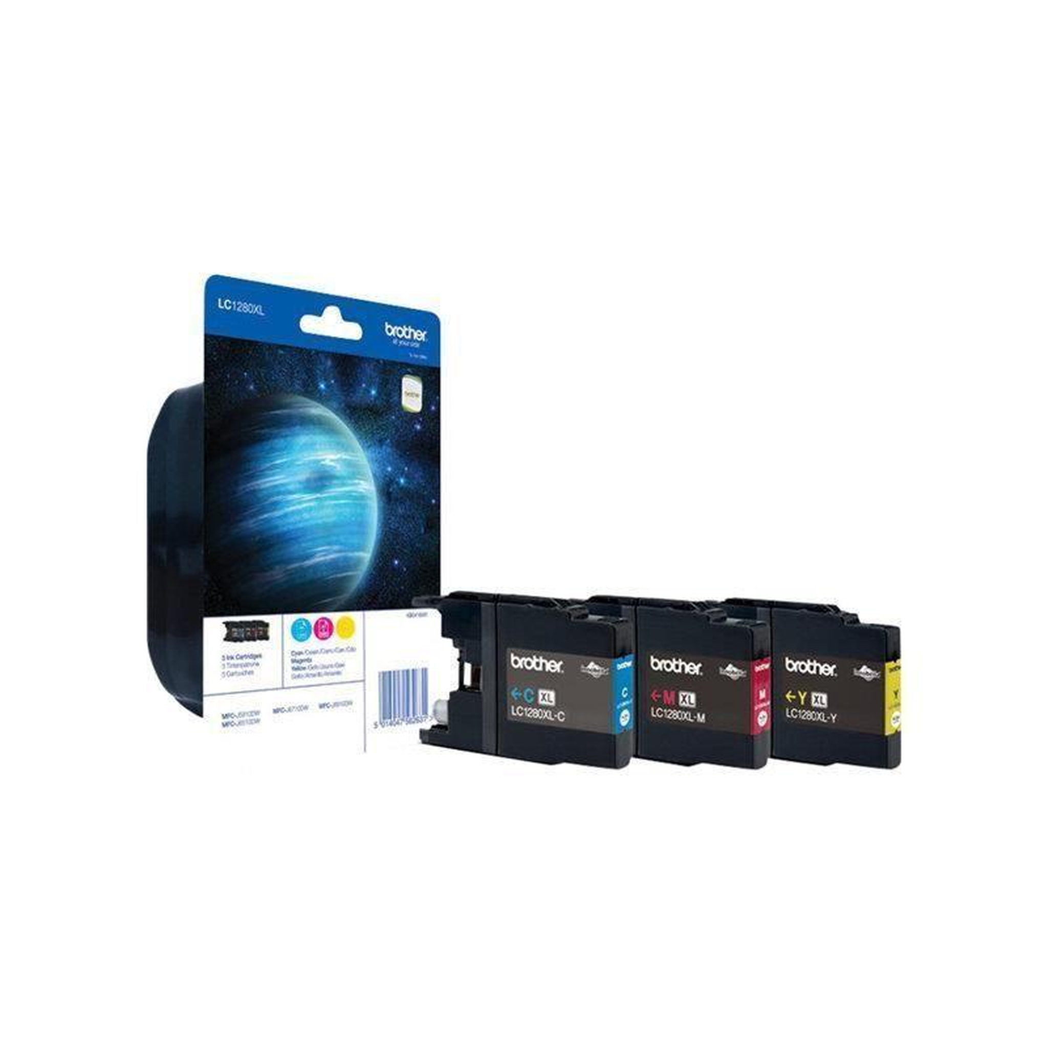 Brother BROTHER Cartouche dencre LC-1280 - Cyan, Magenta et Jaune - Tres haute capacite - 3x 1200 pages