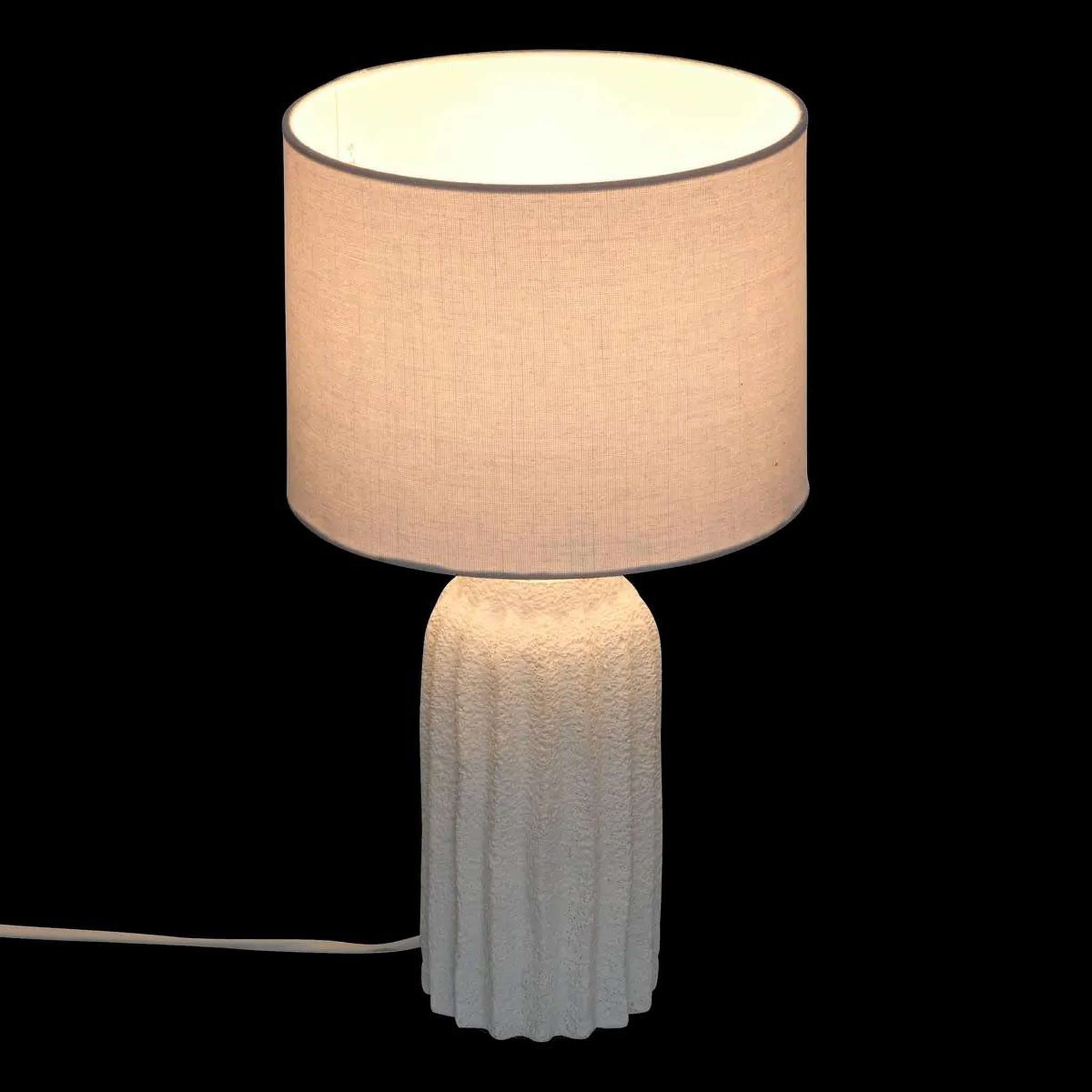 Voir la diapositive 5 : ATMOSPHERA Lampe à poser en béton  fernan  36cm blanc