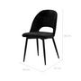 Voir la diapositive 4 : Rendez vous déco Lot de 2 chaises noires en velours et pieds en métal - Pénélope