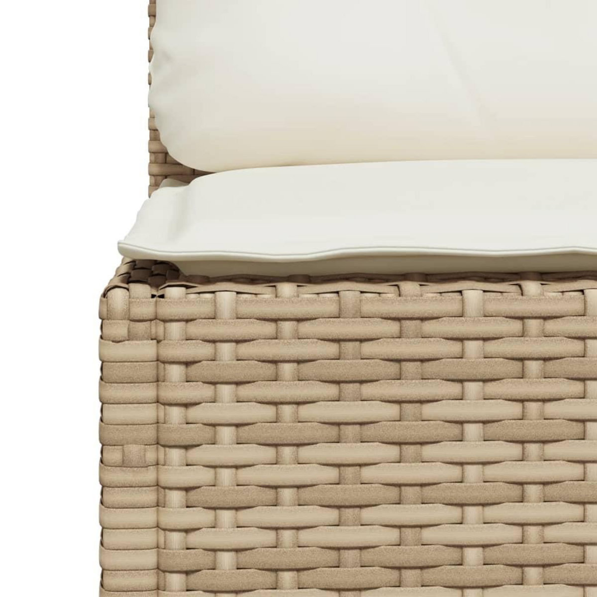 VIDAXL Salon de jardin avec coussins 10 pcs beige resine tressee