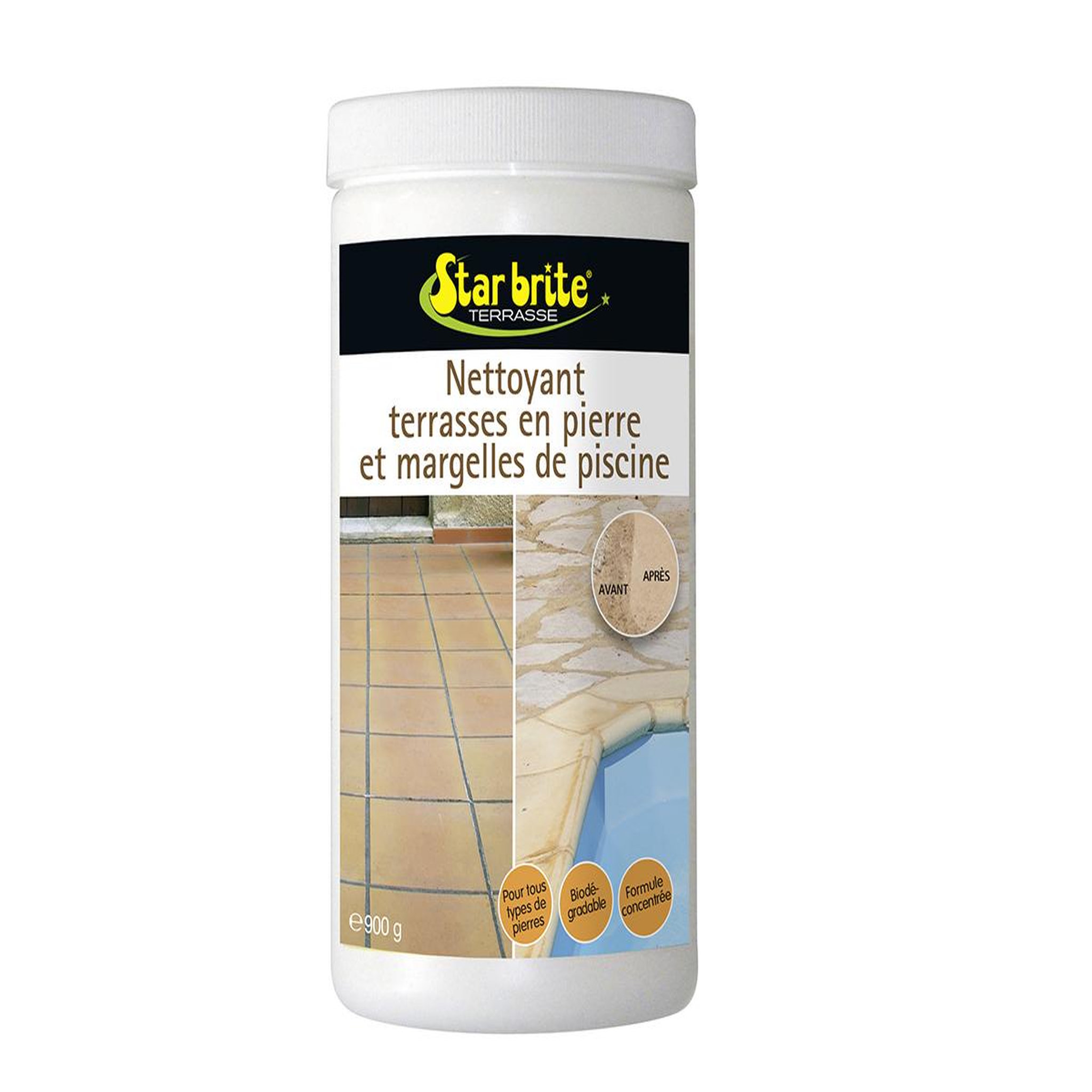 STARBRITE Nettoyant terrasses en pierre ou margelles de piscines 900 g - starbrite