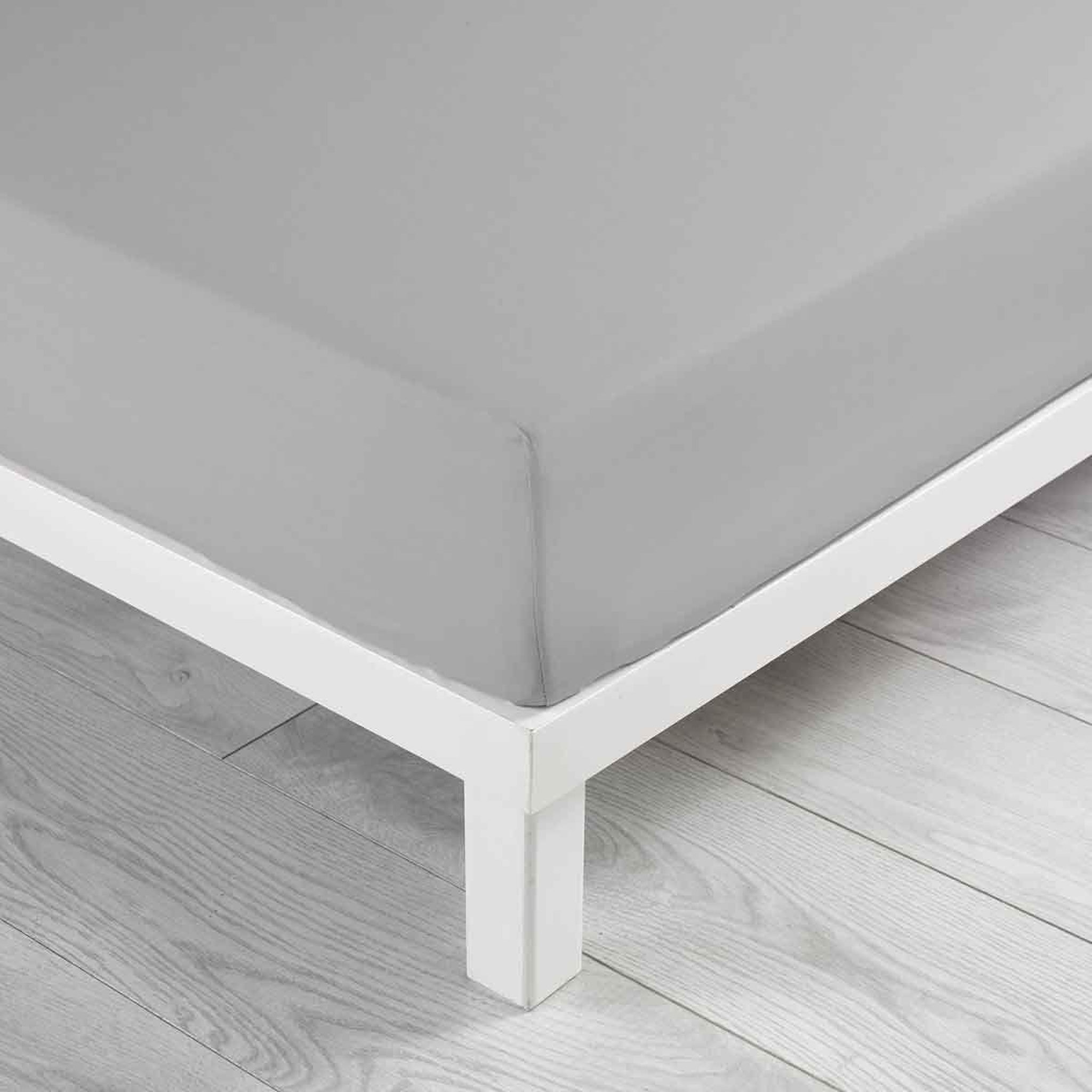 Voir la diapositive 2 : Douceur d'Intérieur Drap housse en coton  linette  140x190cm gris