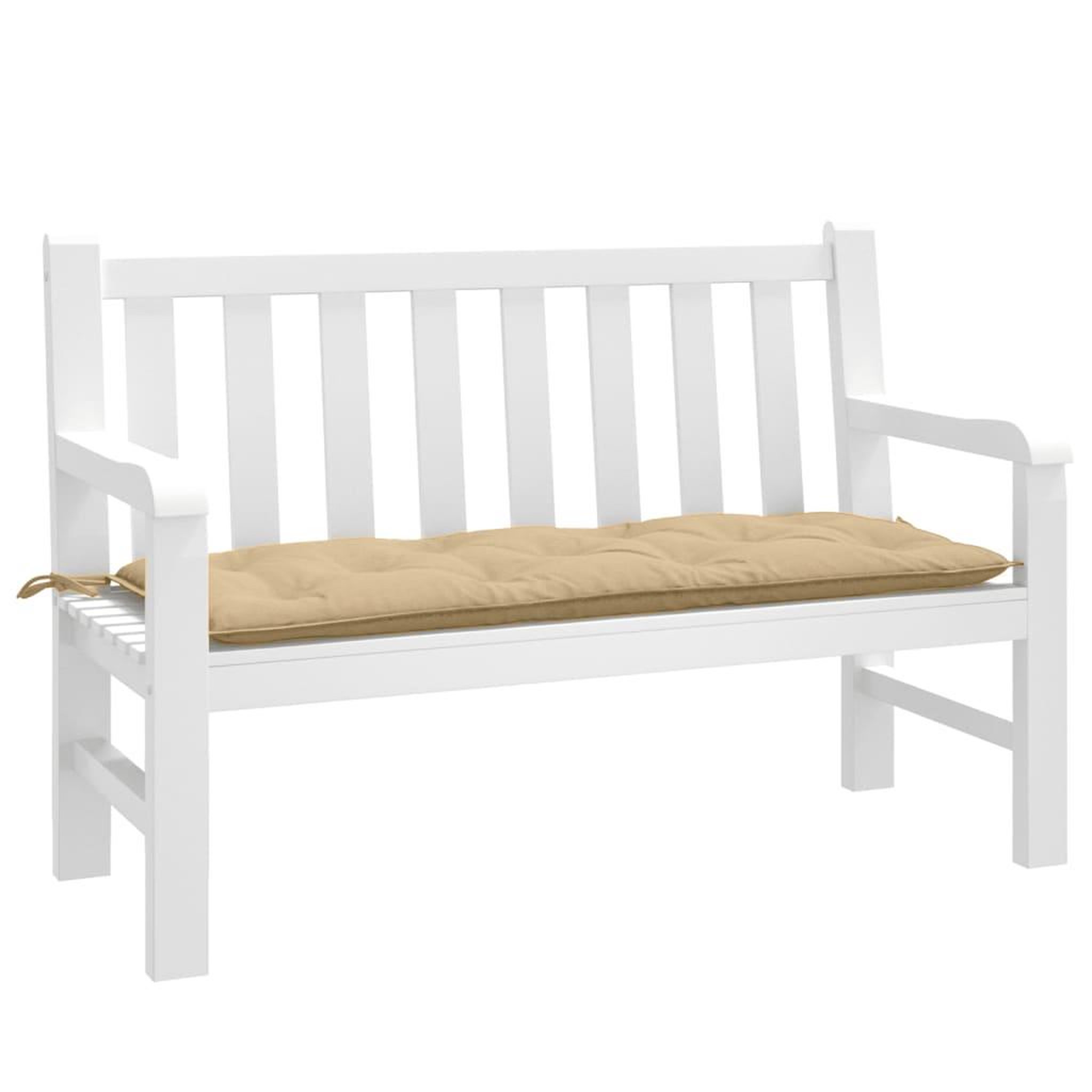 VIDAXL Coussin de banc de jardin beige melange 120x50x7 cm tissu