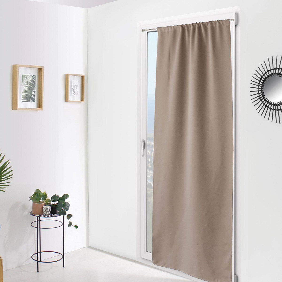 TOILINUX Rideau de porte occultant REGLISSE
