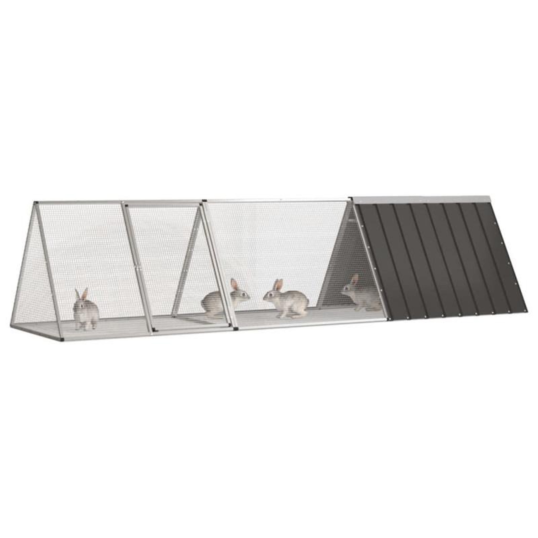 Voir la diapositive 2 : VIDAXL Clapier Anthracite 302,5x80,5x71 cm Acier galvanisé