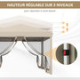 Voir la diapositive 6 : OUTSUNNY Tonnelle barnum pliant pop-up dim. 3L x 3l x 2,65H m 4 moustiquaires sac transport noir beige