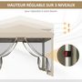 Voir la diapositive 6 : OUTSUNNY Tonnelle barnum pliant pop-up dim. 3L x 3l x 2,65H m 4 moustiquaires sac transport noir beige