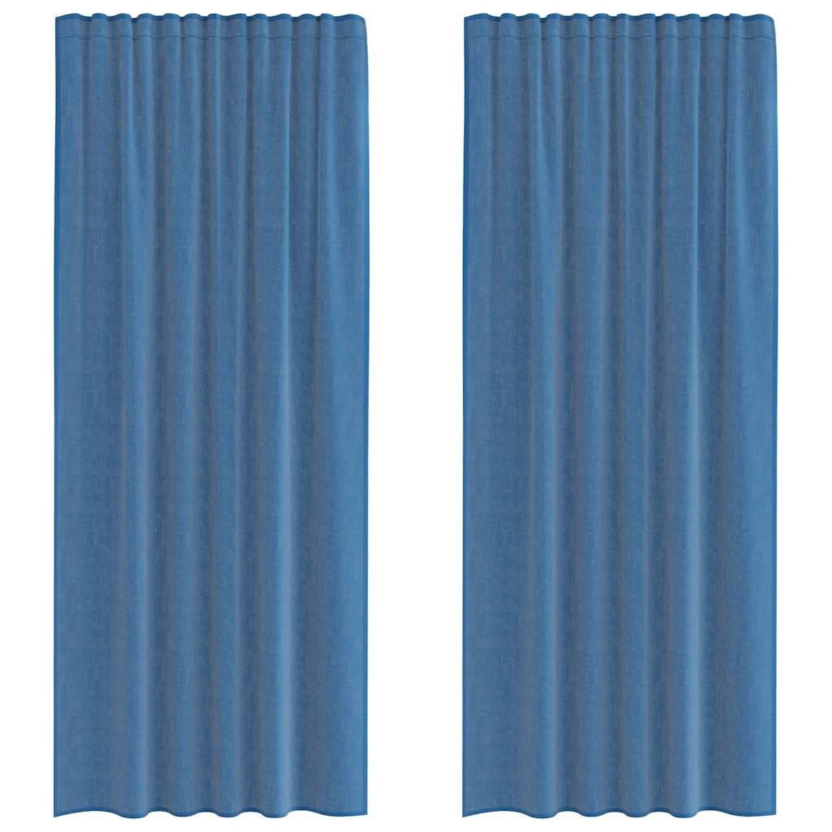 VIDAXL Rideaux en voile avec boucles 2 pcs bleu royal 140x245 cm