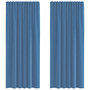 Voir la diapositive 2 : VIDAXL Rideaux en voile avec boucles 2 pcs bleu royal 140x245 cm