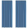 Voir la diapositive 2 : VIDAXL Rideaux en voile avec boucles 2 pcs bleu royal 140x245 cm