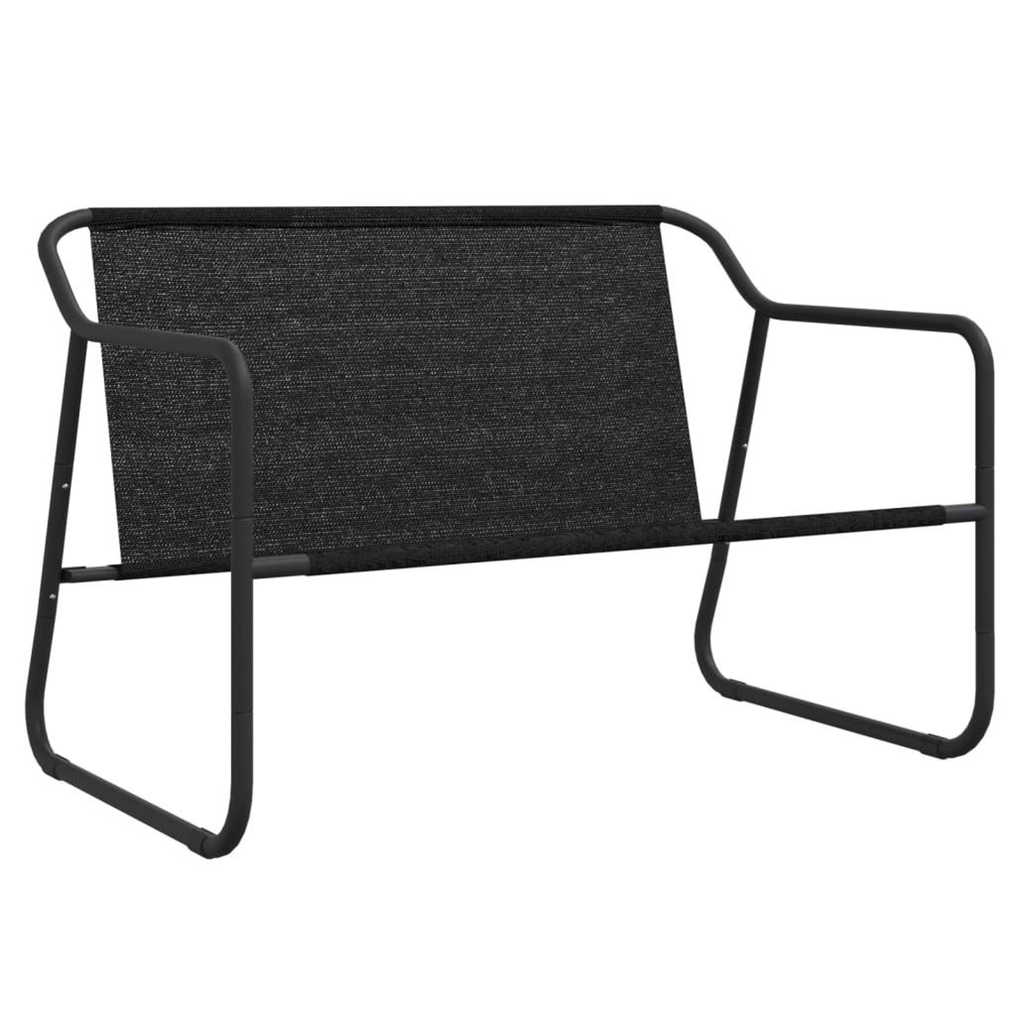 Voir la diapositive 5 : VIDAXL Banc de jardin a 2 places avec coussin anthracite acier