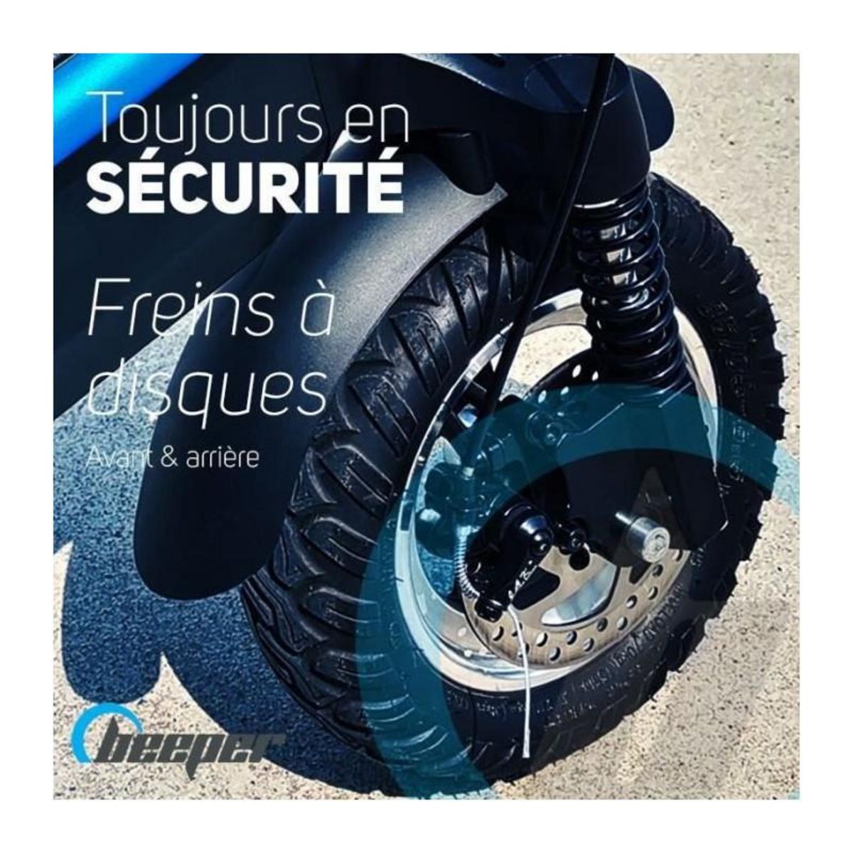 BEEPER Trottinette électrique tout-terrain - BEEPER - Cross - 500W - 10- 48V - 13Ah