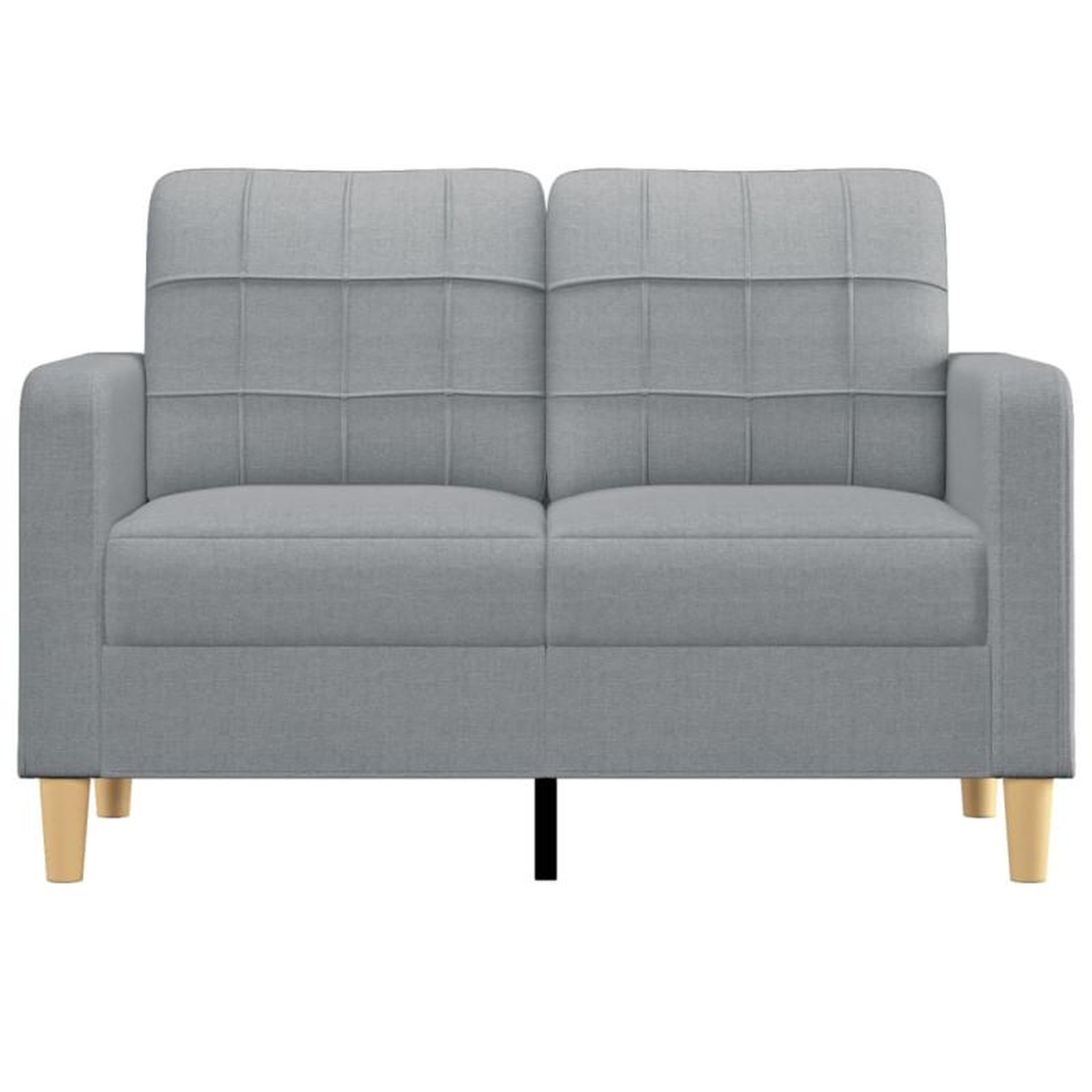 Voir la diapositive 3 : VIDAXL Canapé à 2 places Gris clair 120 cm Tissu