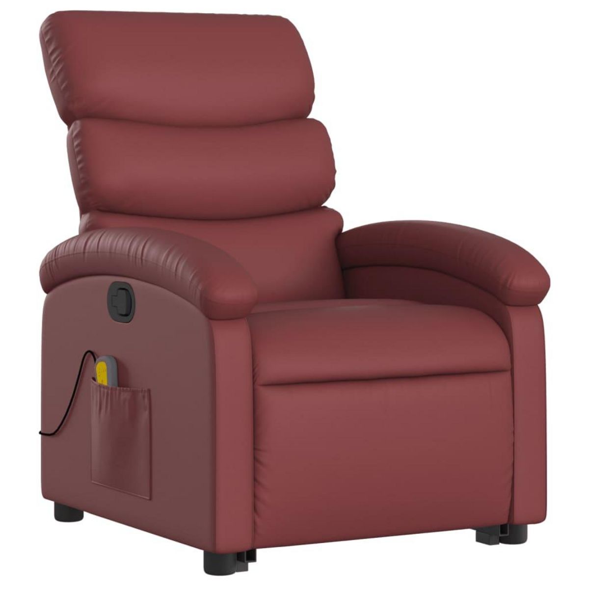 VIDAXL Fauteuil inclinable de massage Rouge bordeaux Similicuir