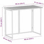 Voir la diapositive 6 : VIDAXL Table de jardin pliante gris 90 x 51 x 75 cm polyrotin