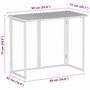Voir la diapositive 6 : VIDAXL Table de jardin pliante gris 90 x 51 x 75 cm polyrotin