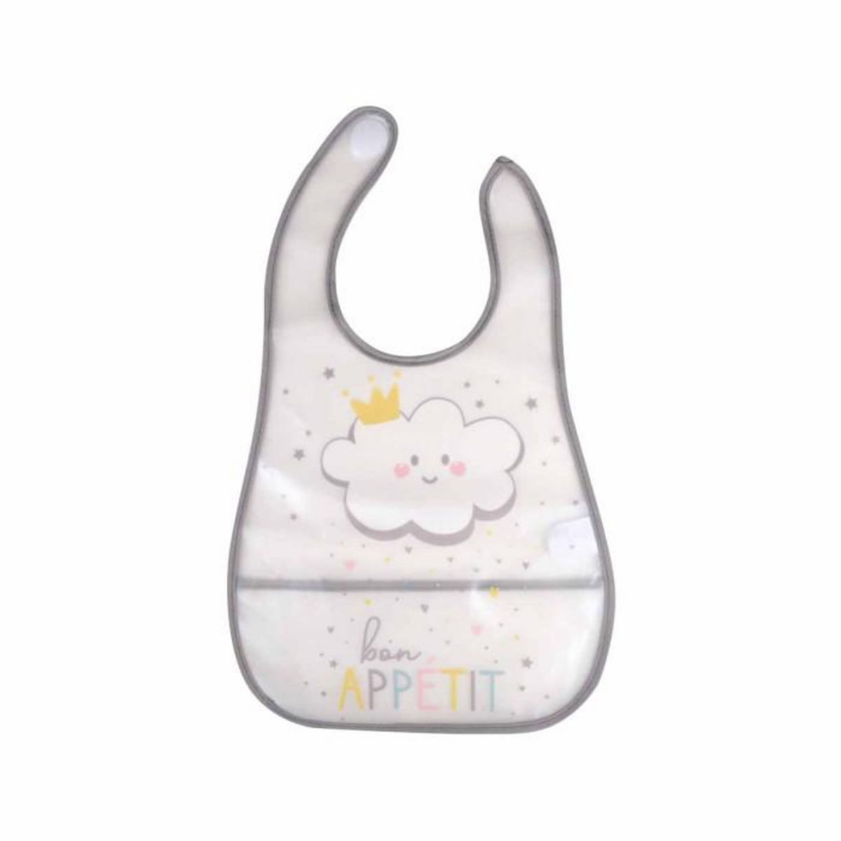 Paris Prix Bavoir avec Récupérateur  Nuage  34cm Gris