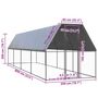 Voir la diapositive 6 : VIDAXL Poulailler d'exterieur 2x8x2 m Acier galvanise